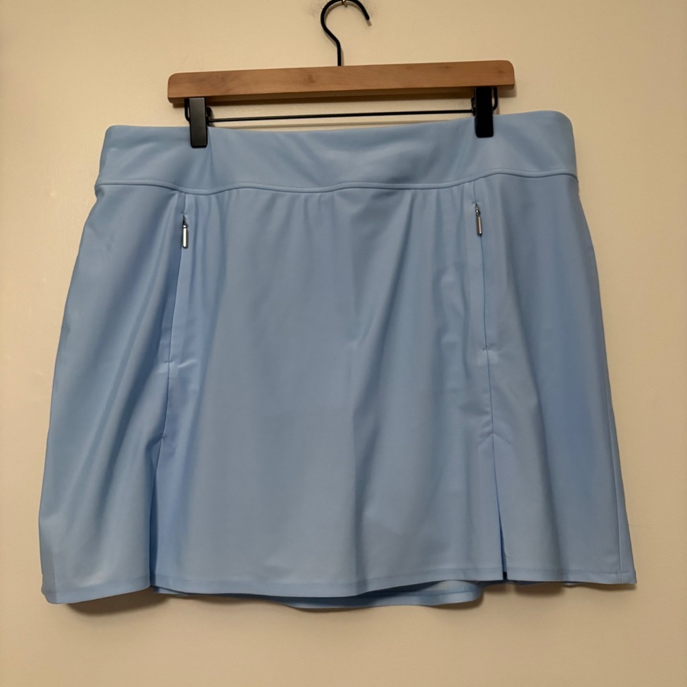 Greg Norman Collection PlayDry Golf‎ Skort Light Blue XL Sculpting Short NWT